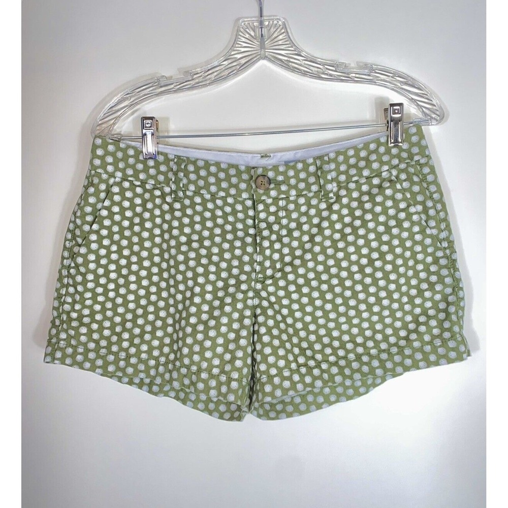 Old Navy Women's Shorts Women's Size 4 Army‎ green With White Shells Cotton